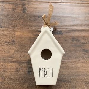 Rae Dunn Taper Perch Birdhouse, New!